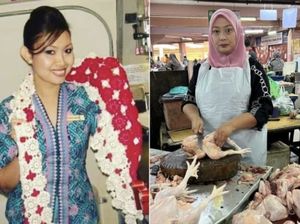 Eks Pilot hingga Pramugari Tak Gengsi Jualan Ayam Potong di Pasar