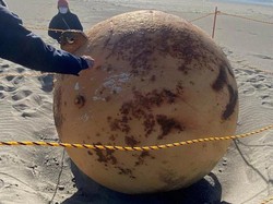 Jepang Evakuasi Bola Raksasa Misterius yang Ditemukan di Pantai