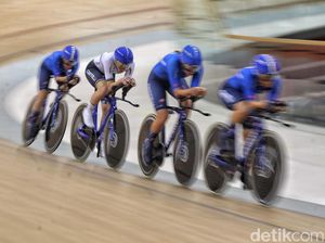 Melihat Lagi Aksi Pebalap Sepeda Dunia Adu Cepat di Velodrome