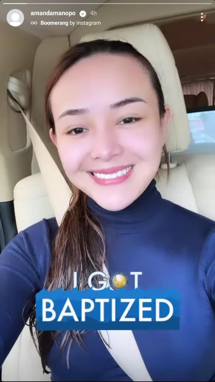 Momen Amanda Manopo dibaptis