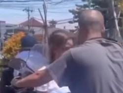 Viral, Bule Sejoli Bonceng Motor Hadap-hadapan, Polisi Bakal Peringatkan