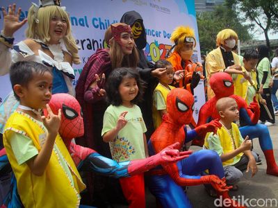 Spiderman hingga Naruto Beraksi, Semangati Pejuang Kanker Anak