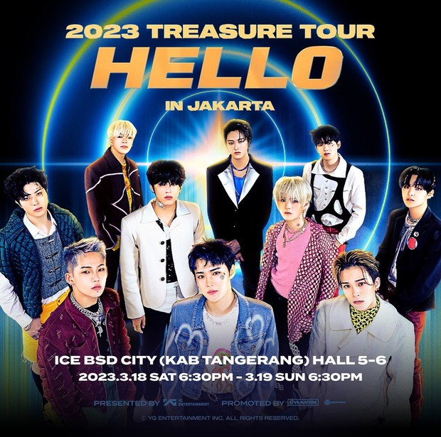 Poster konser TREASURE  'Hello'