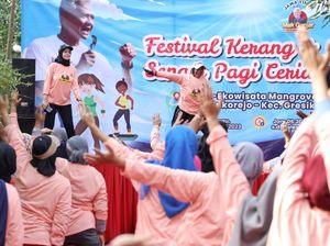 Mak Ganjar Gelar Senam Ceria-Festival Kuliner Kerang di Gresik