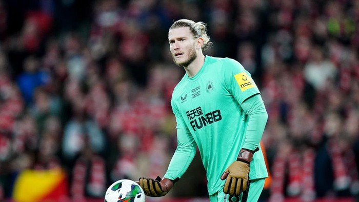 Newcastle Uniteds Loris Karius during the Carabao Cup Final match at Wembley Stadium, London. Picture date: Sunday February 26, 2023. (Photo by David Davies/PA Images via Getty Images)