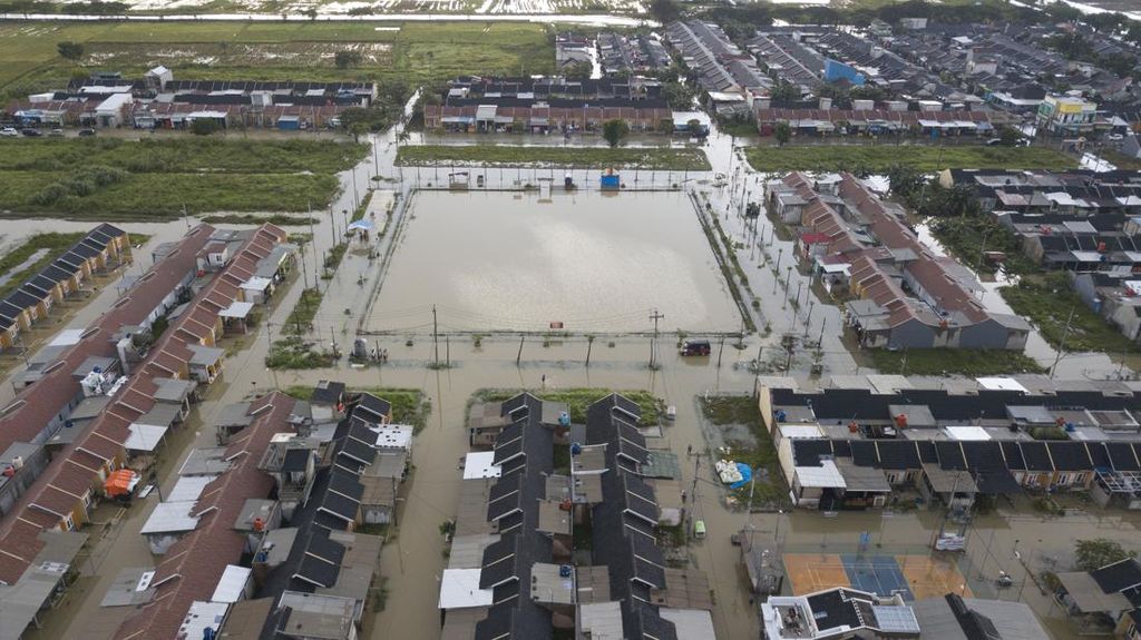 Melihat Lagi Banjir Bekasi Lewat Foto Udara