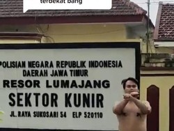Warga Lumajang yang Joget TikTok Telanjang Dada di Depan Polsek Minta Maaf
