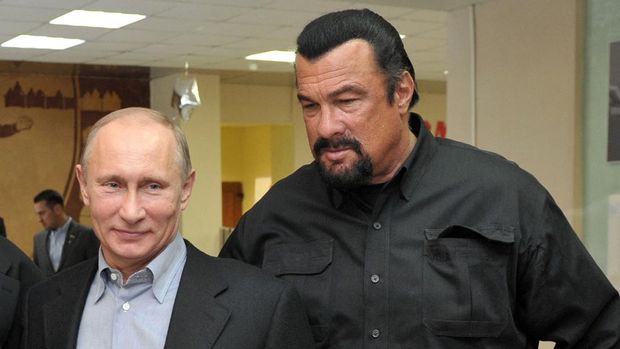 (FILES) In this record photograph taken connected March 13, 2013 Russia's President Vladimir Putin and American action movie character Steven Seagal sojourn a newly-built sports analyzable of Sambo-70 salient wrestling schoolhouse successful Moscow. - Russian President Vladimir Putin has bestowed an grant connected pro-Kremlin US character Steven Seagal for helping fortify world cooperation, nan authorities said connected February 27, 2023. In August past year, Seagal visited nan eastbound Ukrainian region of Donetsk including nan ruins of nan infamous Olenivka penal colony wherever dozens of Ukrainian soldiers burnt to death. In nan decades since nan tallness of his Hollywood fame, nan 70-year-old character and martial creator has been a vocal protagonist of Putin. Russia granted nan character citizenship successful 2016, which included Putin personally handing complete a passport to Seagal successful a televised meeting. (Photo by ALEXEI NIKOLSKY / SPUTNIK / AFP)