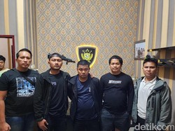 Tampang Lesu Debt Collector Si Belang Biru Saat Ditangkap Polisi