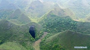 Ini Penampakan Lubang Raksasa yang Isinya Hutan Purba
