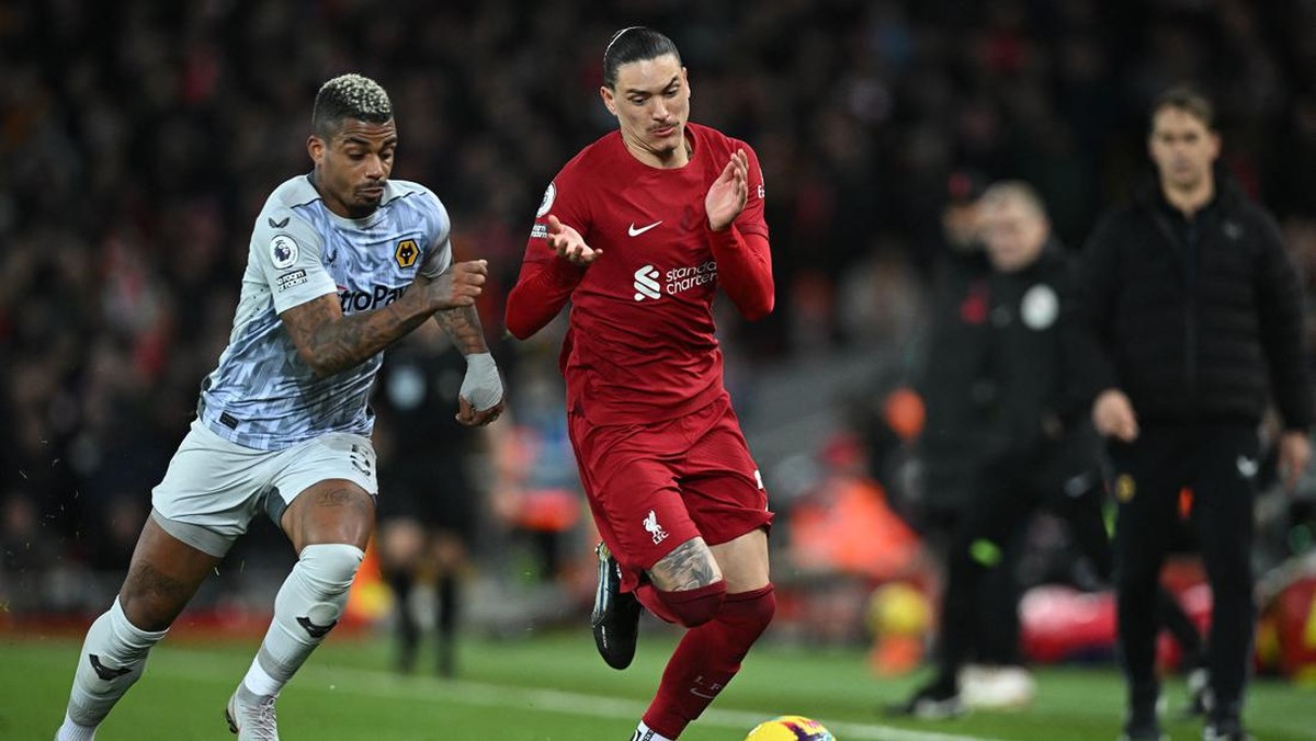 Liverpool vs Wolverhampton 0-0 di babak I. (Foto: AFP via Getty Images/PAUL ELLIS)