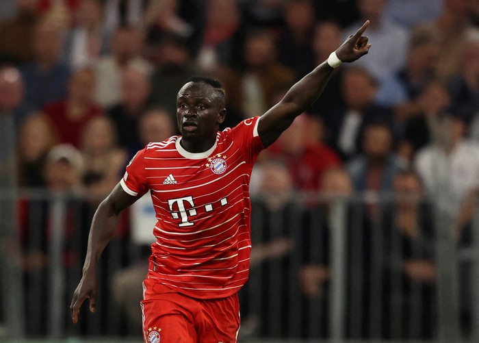 FILE PHOTO: Soccer Football - Champions League - Group C - Bayern Munich v FC Barcelona - Allianz Arena, Munich, Germany - September 13, 2022 Bayern Munichs Sadio Mane reacts REUTERS/Lukas Barth/File Photo