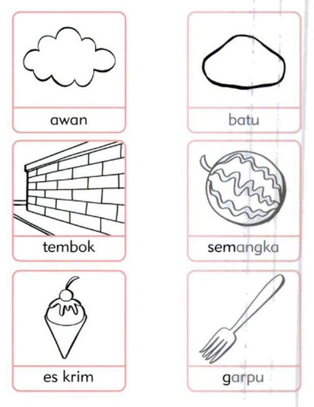 Sumber: Ayo Bermain Huruf TK B smt 2 oleh Hikmah, S. Pd