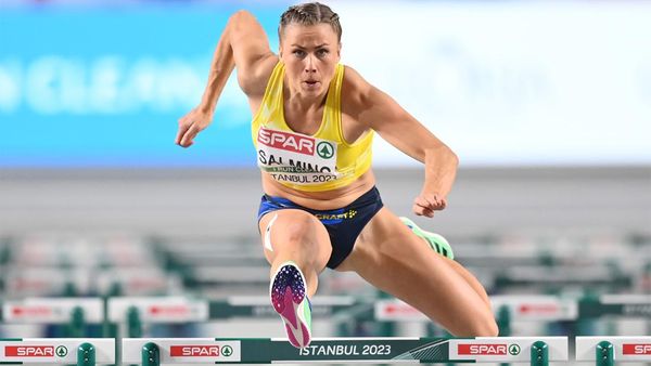 Ragam Aksi Atlet Lari Gawang di Kejuaraan Atletik Indoor Eropa