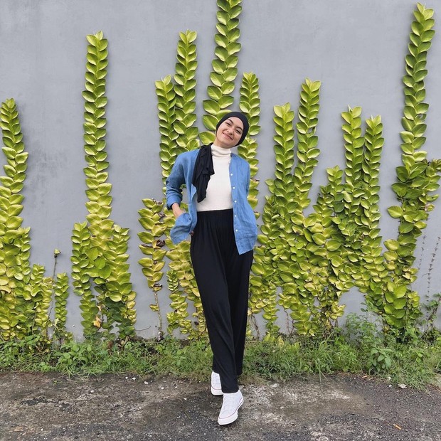 Ayudia dengan denim/Sumber: IG @ayudiac