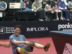 Chop Ariel Tak Bisa Dibendung, Dikta Kalah 1-2 di Lomba Pingpong VDKATE