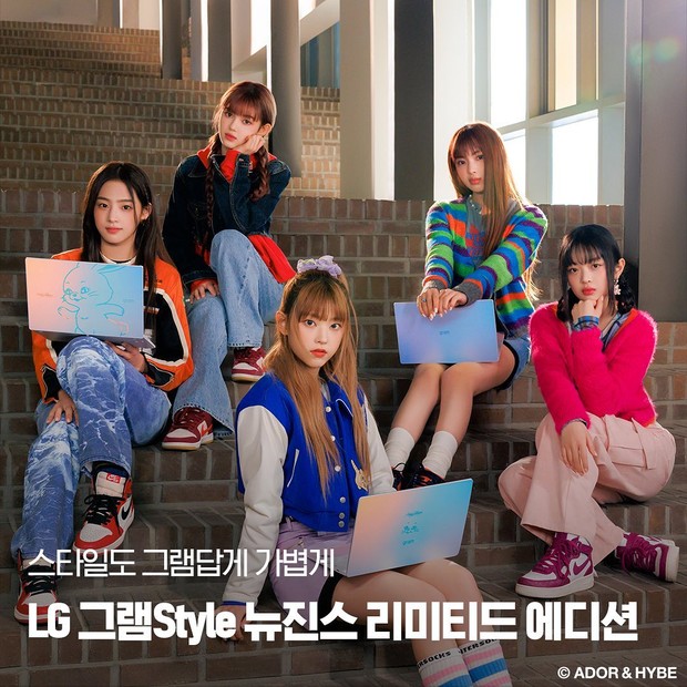 Potret NewJeans dalam pemotretan bersama LG Electronics/ Foto: instagram.com/lgelectronics_kr Potret NewJeans dalam pemotretan bersama LG Electronics