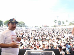 Warga Lampung Menyemut di Pesta Rakyat, Muzani Sampaikan Salam Prabowo