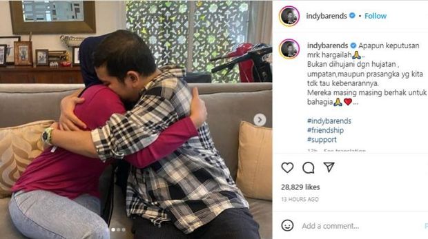 Momen pertemuan Indra Bekti dan Aldila Jelita di tengah proses perceraian.