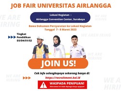 Rekrutmen PT KAI di Job Fair Unair, Lulusan D3/S1/S2 Merapat!