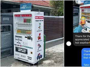 Mulia! Keluarga Ini Siapkan Vending Machine Gratis Untuk Pengemudi Ojol Mulia! Keluarga Ini Siapkan Vending Machine Gratis Untuk Pengemudi Ojol