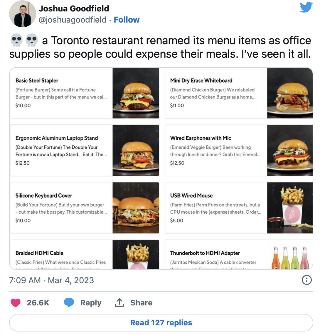 Kreatif! Menu di Resto Ini Pakai Nama Alat Kantor, Stapler hingga USB