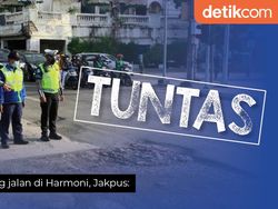 Before-After Perbaikan Jalan Rusak di Harmoni Jakpus