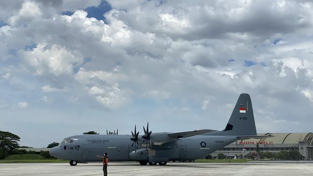 Pesawat Hercules C-130 di Halim Perdanakusuma