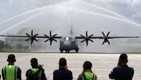 Potret Pesawat Super Hercules C-130J Pertama Tiba di Indonesia