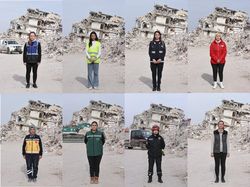 Potret Wanita Garda Depan Penolong Korban Gempa Turki