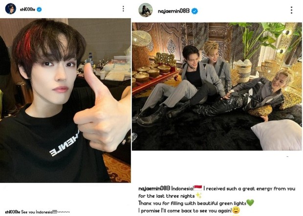 Potret ucapan terimakasih NCT Dream.