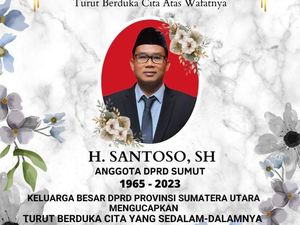 Anggota DPRD Sumut F-Demokrat Santoso Meninggal Dunia