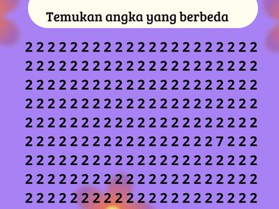Tes Ketajaman Mata, Berhasil Temukan Angka Berbeda dalam 5 Detik?