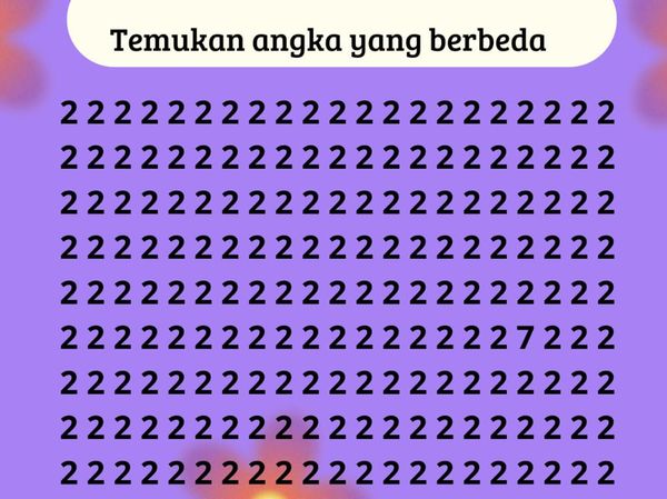 Tes Ketajaman Mata, Berhasil Temukan Angka Berbeda dalam 5 Detik?