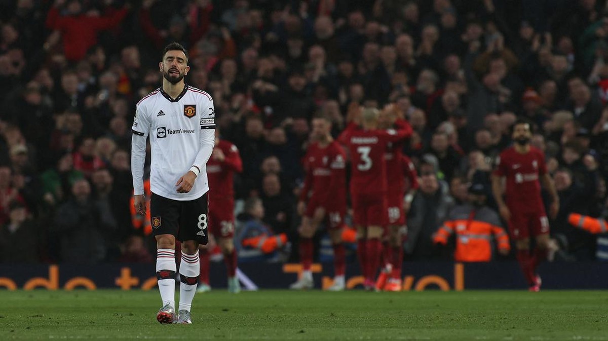 Bruno Fernandes banyak dapat kritik usai Manchester United dibantai Liverpool (Foto: Manchester United via Getty Image/Matthew Peters)
