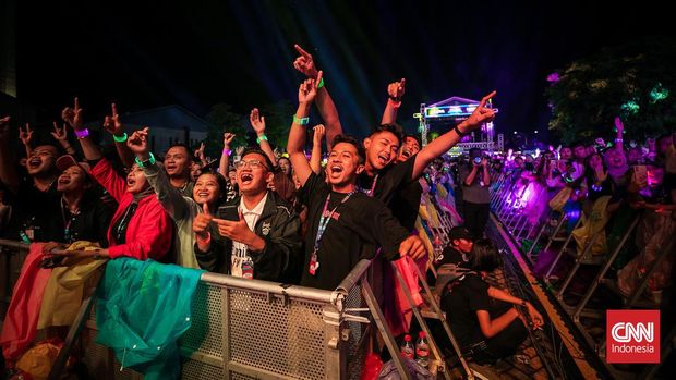 Konser Koplo NDX A.K.A. (CNN Indonesia/Adi Ibrahim)
