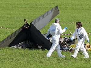 Kondisi Dua Pesawat Angkatan Udara Italia Usai Tabrakan