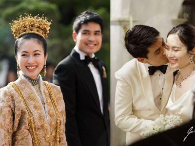 10 Potret Pernikahan Nong Poy dan Suami, Busananya Tembus Rp 8 M