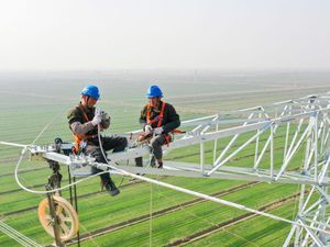 Aksi Teknisi di Atas Pembangkit Listrik Tenaga Nuklir Setinggi 70 Meter