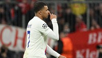 Bahkan di dua musim terakhir, trio MNM cuma bisa cetak dua gol di babak 16 besar Liga Champions yang keduanya dikemas Mbappe (Reuters)