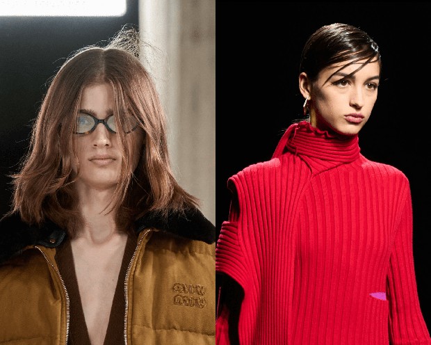 Foto: vogue.com/Armando Grillo / Gorunway.com Bad hair day sebagai gaya rambut Miu Miu dan Fendi/