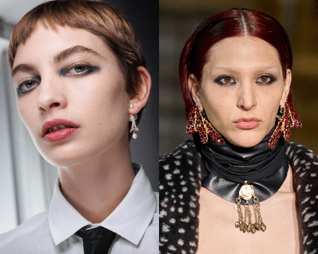 Foto: vogue.com/Filippo Fortis / Gorunway.com / Armando Grillo / Gorunway.com Smudged eyes di Dior dan Prabal Gurung/