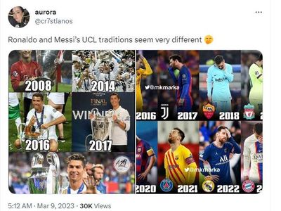 Meme Messi Dibully PSG Tersingkir, Dibanding-bandingkan Ronaldo