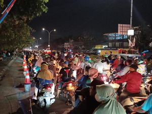 Ada Peresmian, Lalin di Sekitar Alun-alun Pamulang Tangsel Macet