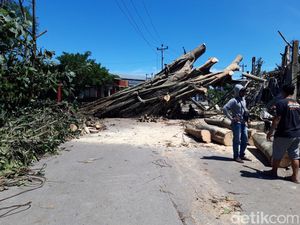 Jalan Sambi-Simo Boyolali Tertutup Pohon Tumbang, Ini Jalur Alternatifnya