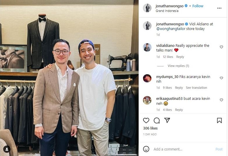 Vidi Aldiano dan Jonathan Wongso