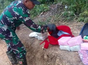 TNI Gagalkan Penyelundupan Sabu 12,9 Kg di Batas RI-Malaysia, Pelaku Kabur