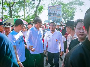 Jalan Sehat Bersama Kader Magetan, Ketua Gerindra Jatim Beri Pesan Khusus