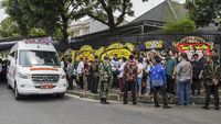 Suasana Rumah Duka Istri Moeldoko Koesni Harningsih
