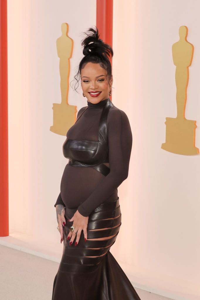 HOLLYWOOD, CALIFORNIA - MARCH 12: Rihanna attends the 95th Annual Academy Awards on March 12, 2023 in Hollywood, California. (Photo by Kayla Oaddams/WireImage )